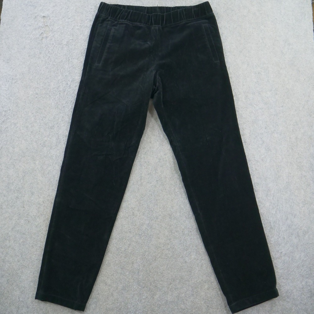 APC Pants Adult Extra Large Black Velvet Elastic Waist James Noir Flat Front New